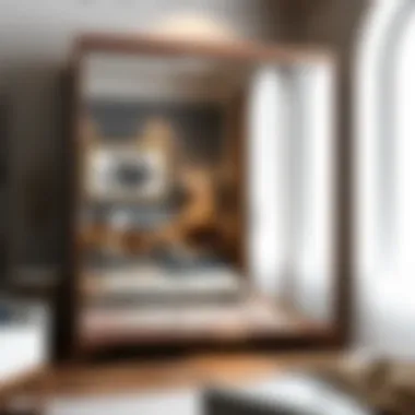 Elegant three-door mirrored wardrobe showcasing modern design in a stylish interior