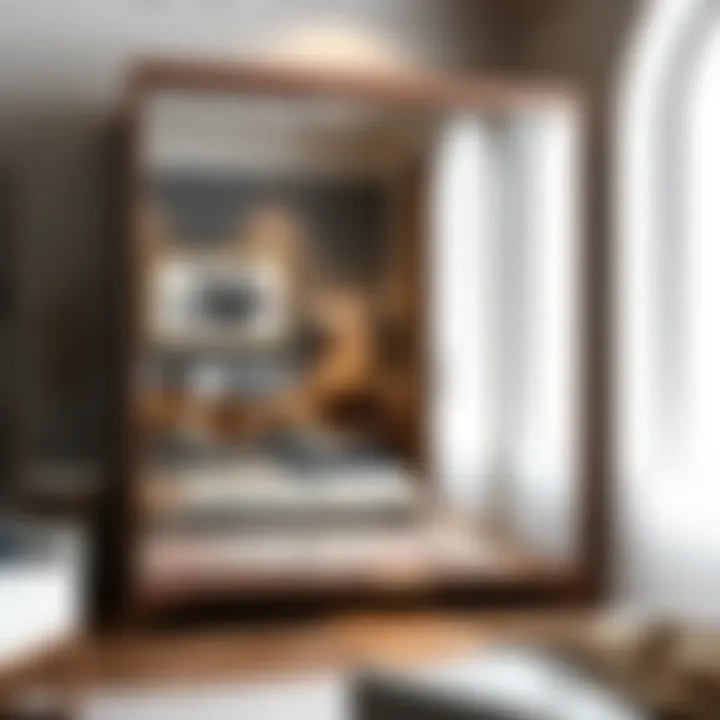 Elegant three-door mirrored wardrobe showcasing modern design in a stylish interior