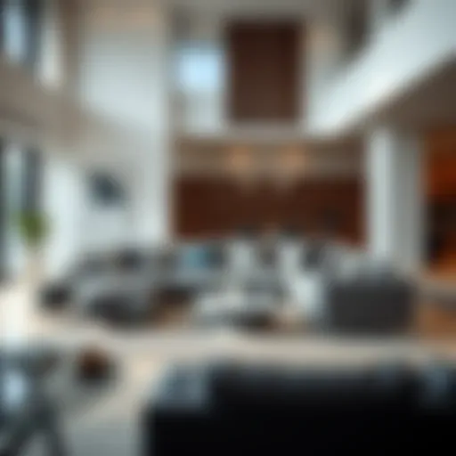 Contemporary sofa set in a stylish living room