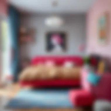 Trendy color combinations in a teenage room design