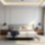 Elegant triple bed design showcasing modern aesthetics