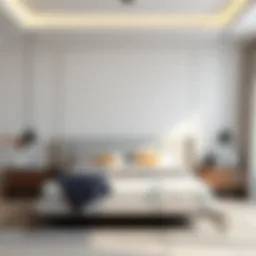 Elegant triple bed design showcasing modern aesthetics