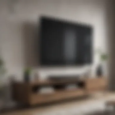 Close-up of elegant materials used in TV stands