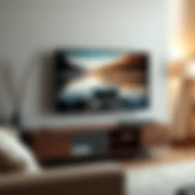 Modern TV unit with a unique art piece