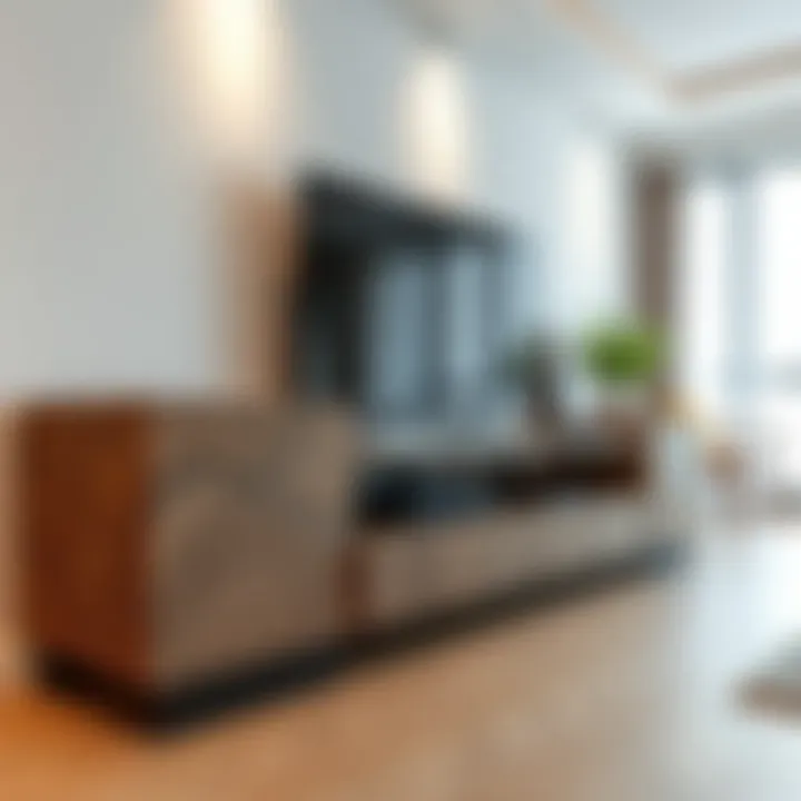 Diverse Materials for TV Unit Consoles Variety of materials used in TV unit consoles