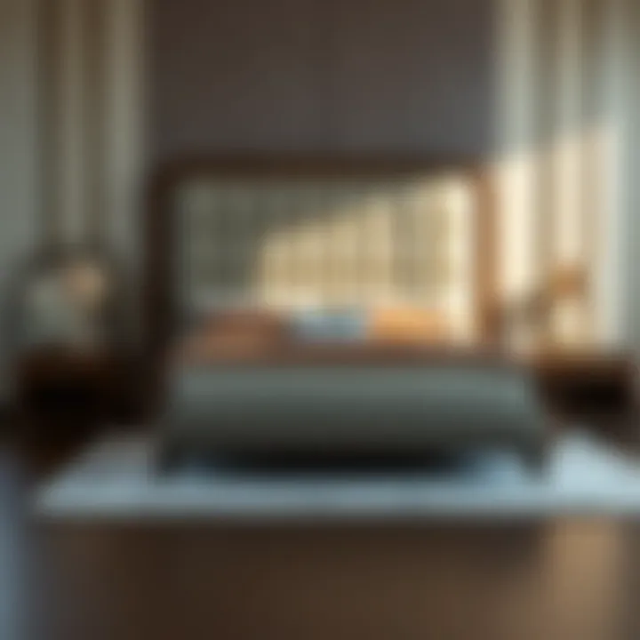 Luxurious Upholstered Bed Luxurious upholstered bed with plush headboard