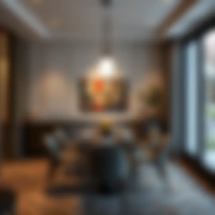 Elegant dining area designed with modern aesthetics