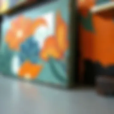 Exploring Unique Painting Styles A close-up of unique painting styles and techniques