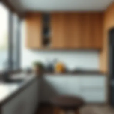 Quality Materials for Long Kitchen Cabinets Detailed view of high-quality materials in kitchen cabinets