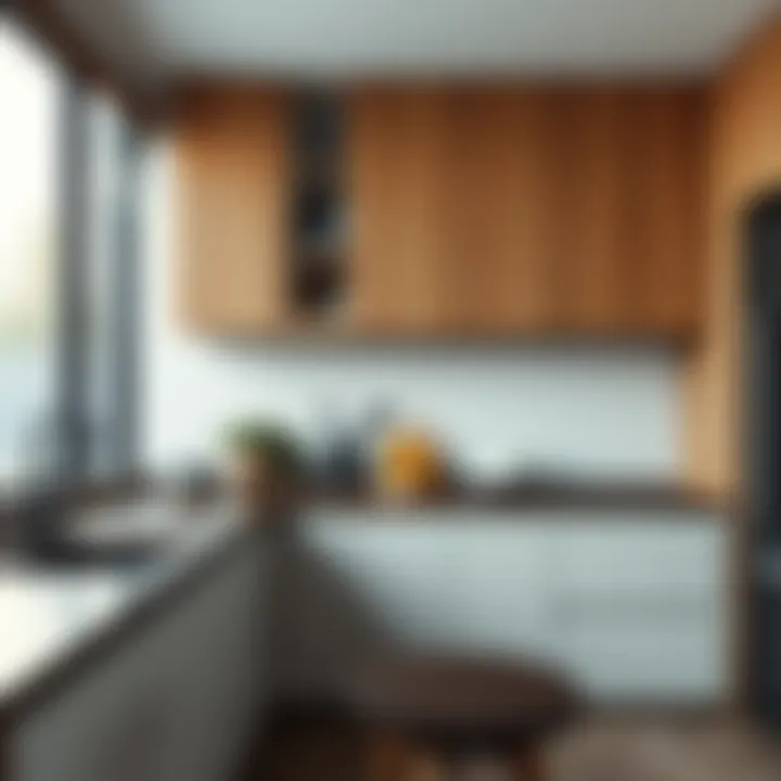 Quality Materials for Long Kitchen Cabinets Detailed view of high-quality materials in kitchen cabinets