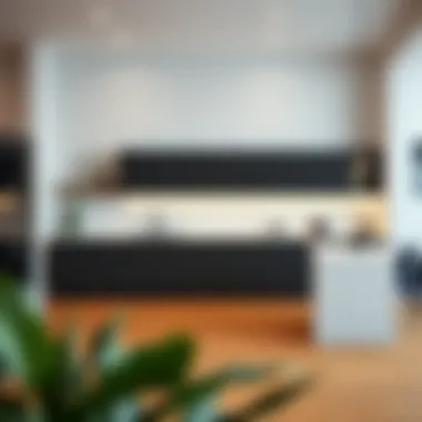 Application of Long Kitchen Cabinets in Modern Spaces Stylish arrangement of long kitchen cabinets in a contemporary space