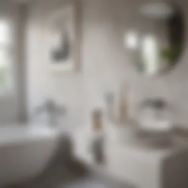Minimalistic Bathroom Aesthetic with Suction Cup Toothbrush Holder Minimalistic bathroom featuring a suction cup toothbrush holder