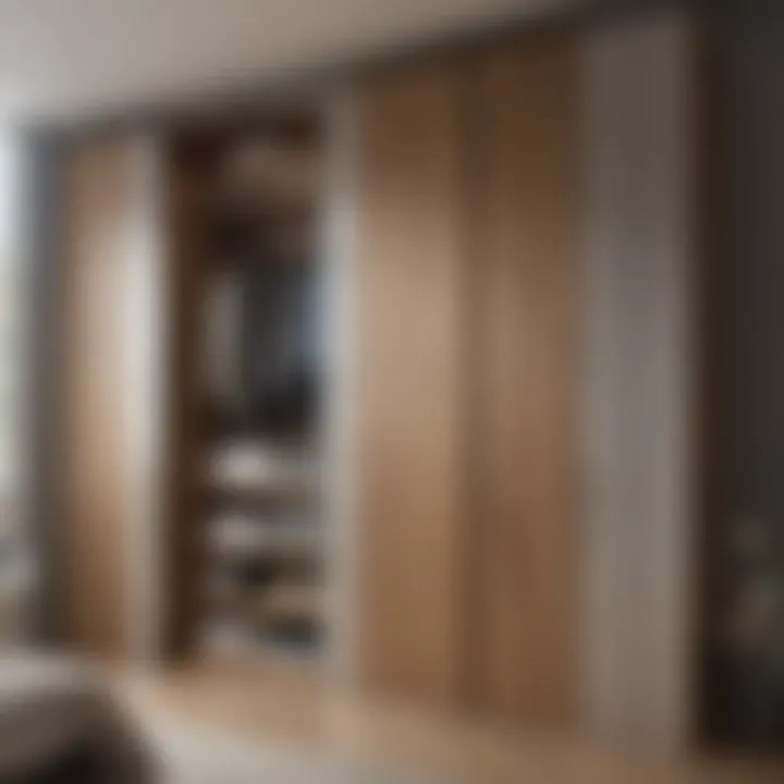 Varied materials and finishes for sliding wardrobe designs