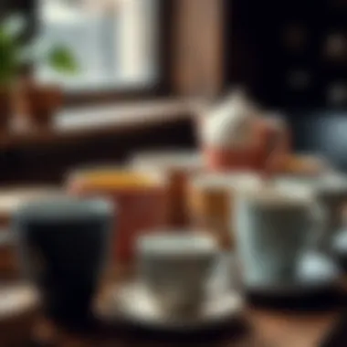 A collection of various materials used in coffee cup production.