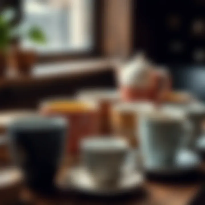 A collection of various materials used in coffee cup production.