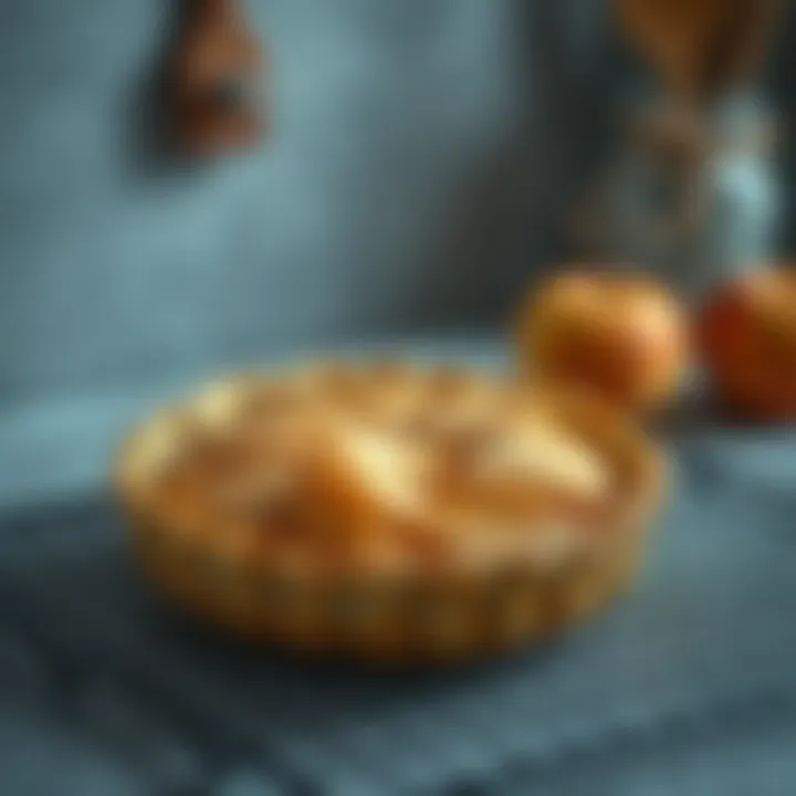 Freshly baked vegan apple pie cooling on a rack