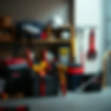 Versatile storage box used in a garage for tools