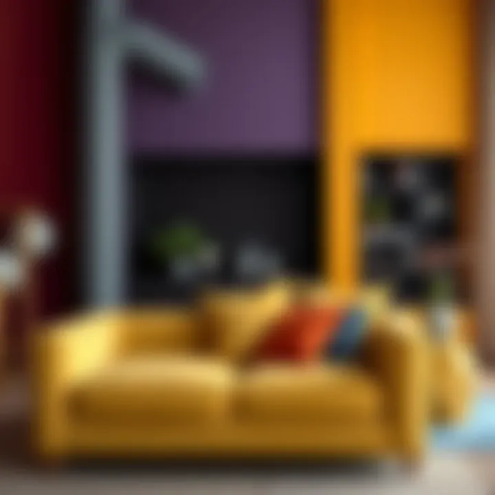 Dynamic Color Palette for Sofa Covers Vibrant color combinations for contemporary upholstery