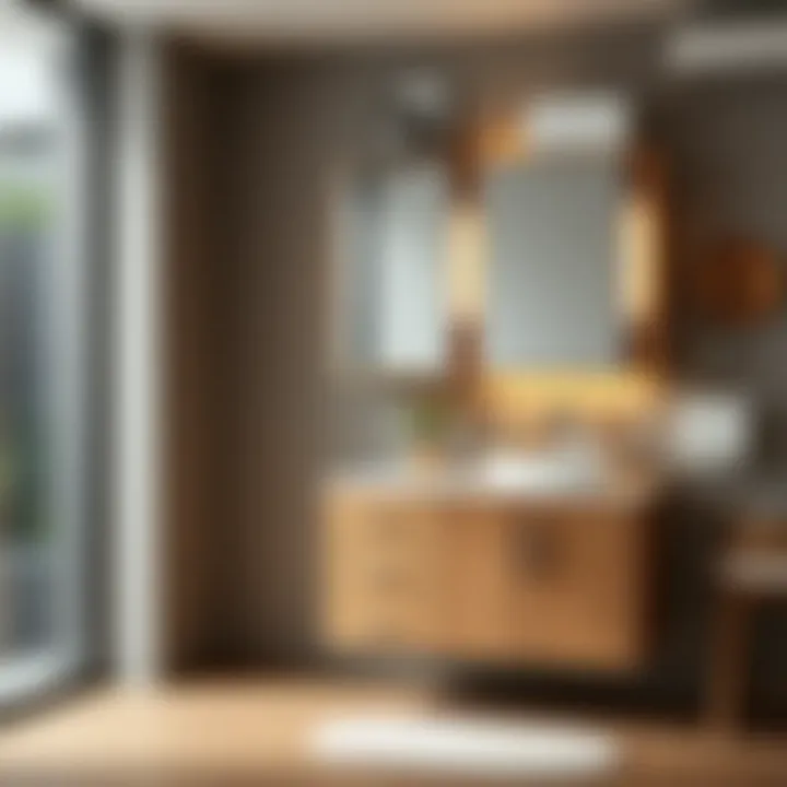 Elegant Wooden Bathroom Cabinet Elegant wooden bathroom cabinet showcasing modern design