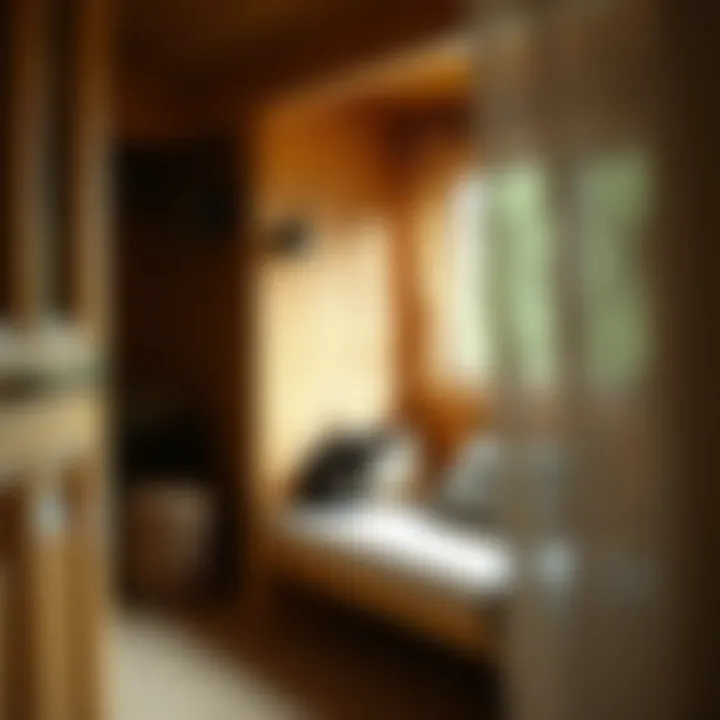 Cozy Interior of a Wooden Cat Shelter Cozy interior of a wooden cat shelter