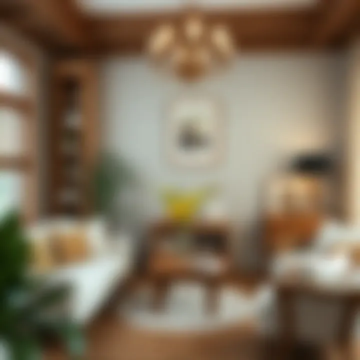 Elegant wooden decorative pieces enhancing a cozy interior