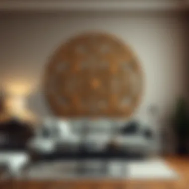 Elegant Wooden Wall Art Elegant wooden wall art showcasing intricate designs