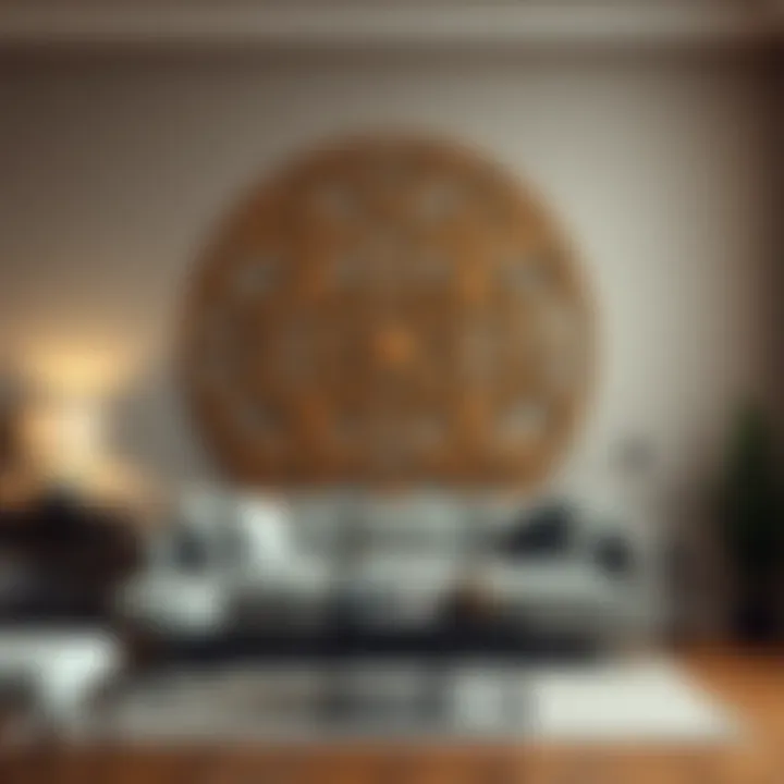 Elegant Wooden Wall Art Elegant wooden wall art showcasing intricate designs