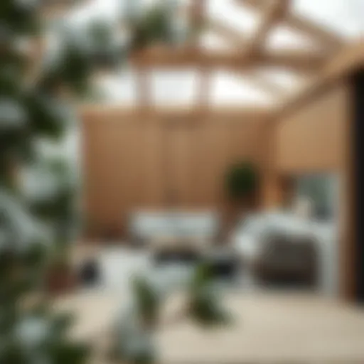 Elegant wooden winter garden showcasing sleek design and natural light.