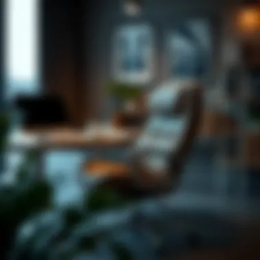 Modern office setup with stylish chair