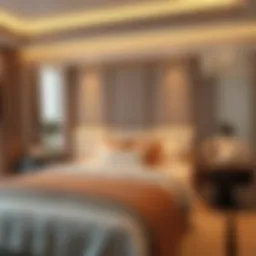 Elegant single bed headboard design in a modern bedroom