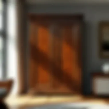 Elegant wooden wardrobe showcasing craftsmanship