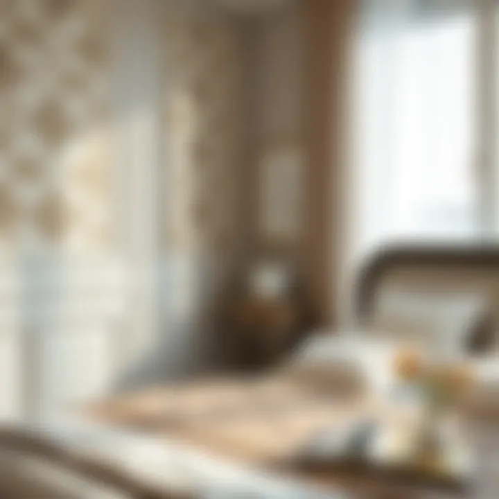 Elegant cross-stitch design for bedroom decor