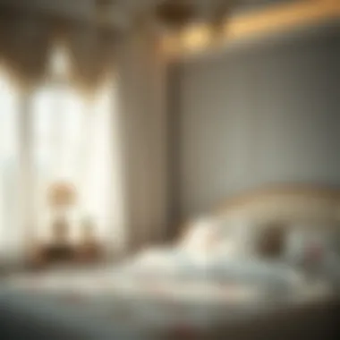 Intricate floral cross-stitch work enhancing bedroom aesthetics