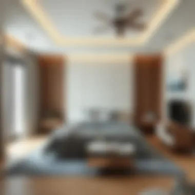 Optimal Bedroom Layout Elegant bedroom layout showcasing optimal space utilization