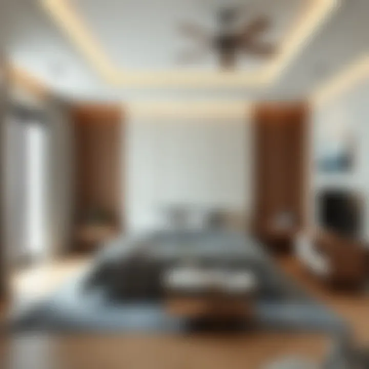 Optimal Bedroom Layout Elegant bedroom layout showcasing optimal space utilization