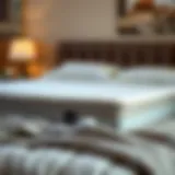 Comfortable summer mattress on a bed