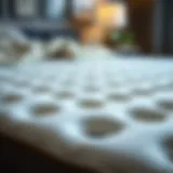 Close-up view of a mattress showing ventilation holes