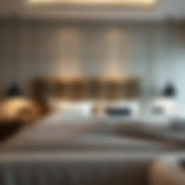 Elegant modern bed base with headboard design