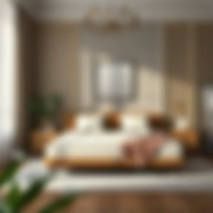 Elegant bedroom setting with a Yataş mattress