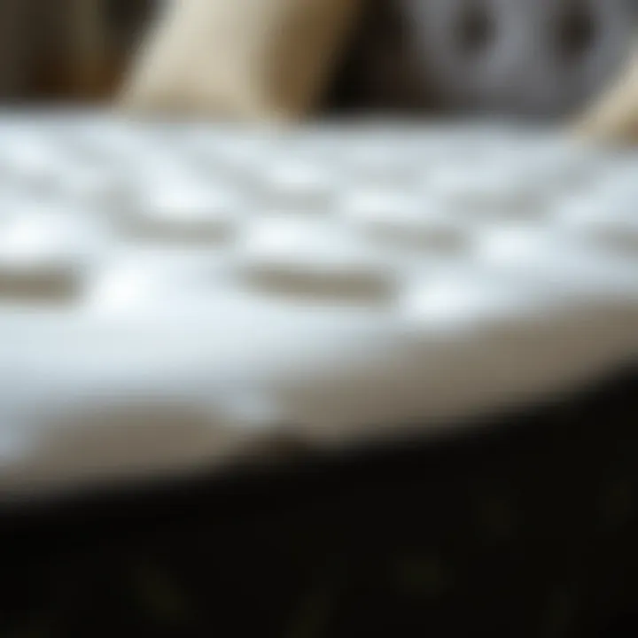 Close-up of a firm mattress texture