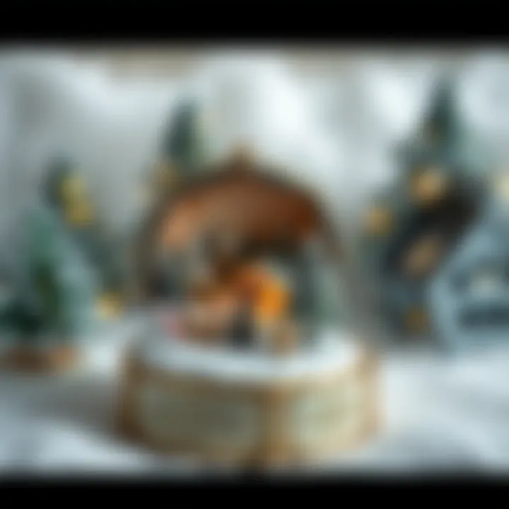 Winter Scene Music Box A beautifully decorated music box featuring a winter scene.