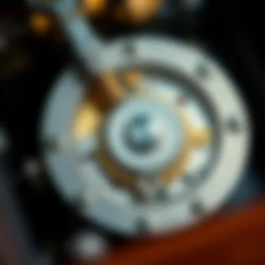 Intricate Mechanism of a Music Box Close-up of a music box mechanism revealing its intricate design.