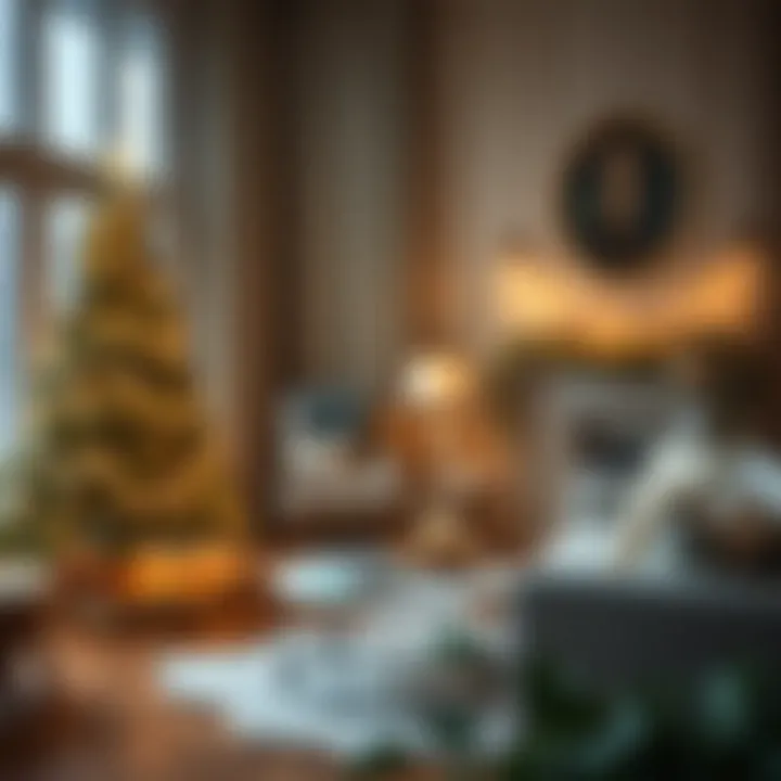 Elegantly decorated Christmas tree in a cozy living room
