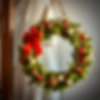 Sustainable Holiday Wreath Creative holiday wreath made from sustainable materials