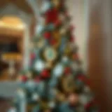 Elegant Christmas tree adorned with unique ornaments