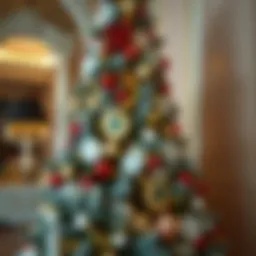 Elegant Christmas tree adorned with unique ornaments