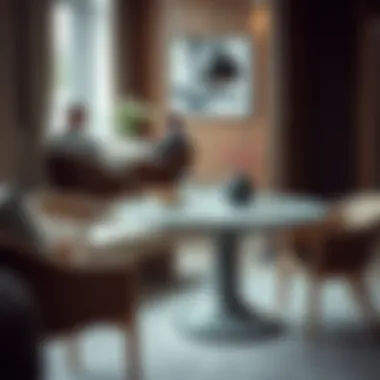 Modern round table showcasing its functionality during gatherings