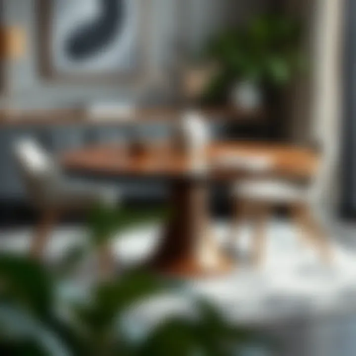 Versatile round expandable table with unique design features