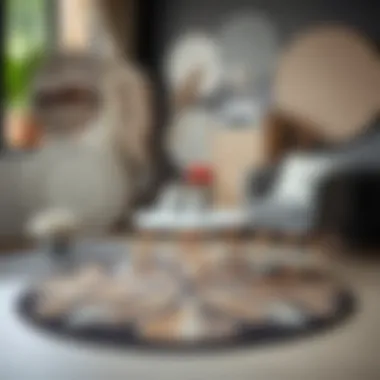 Variety of Round Non-Slip Rug Designs Diverse designs of round non-slip rugs displayed