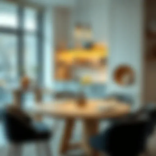 Elegant Round Kitchen Table Set Elegant round kitchen table set in a modern dining area